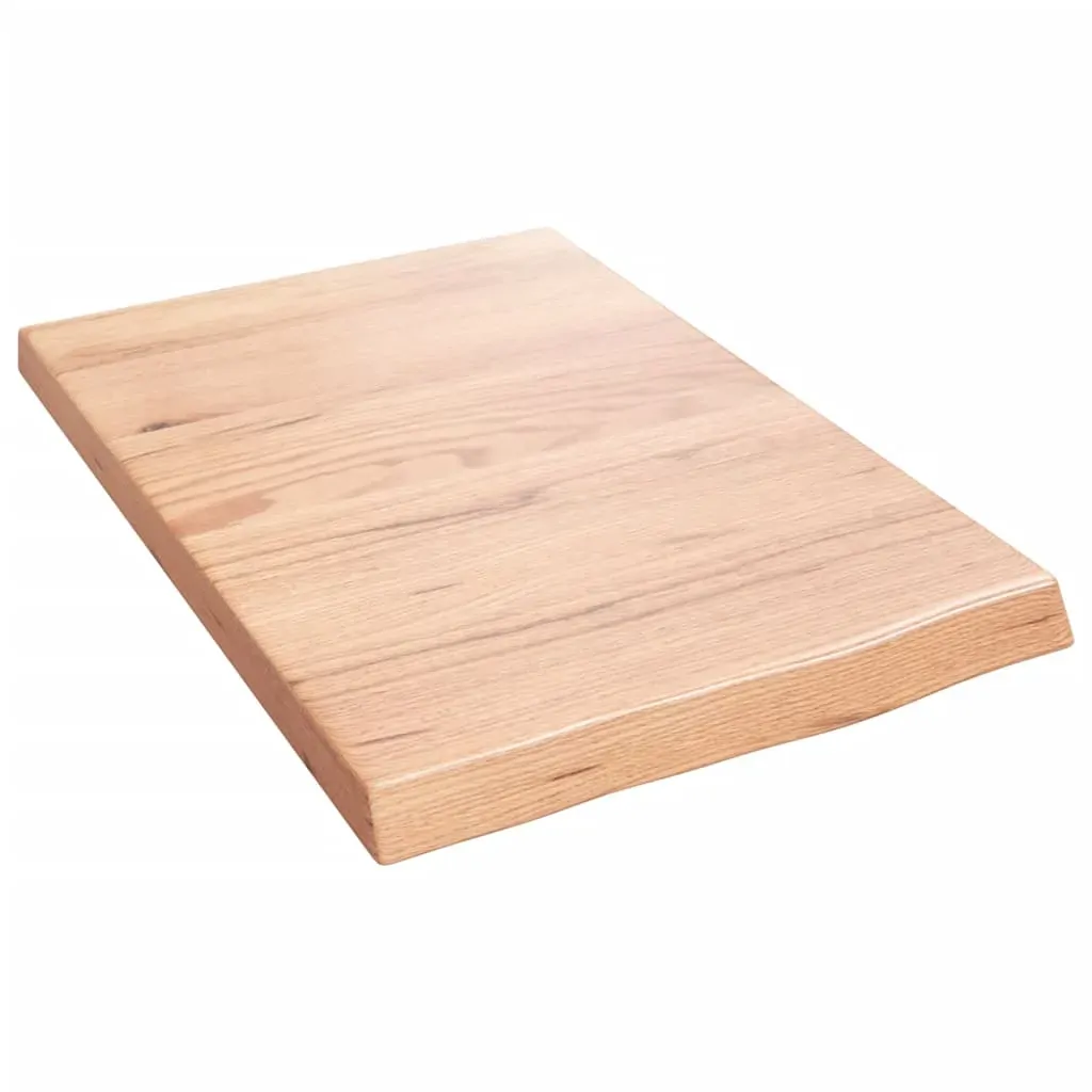 Bathroom Countertop Light Brown 40x60x4 cm Treated Solid Wood Price