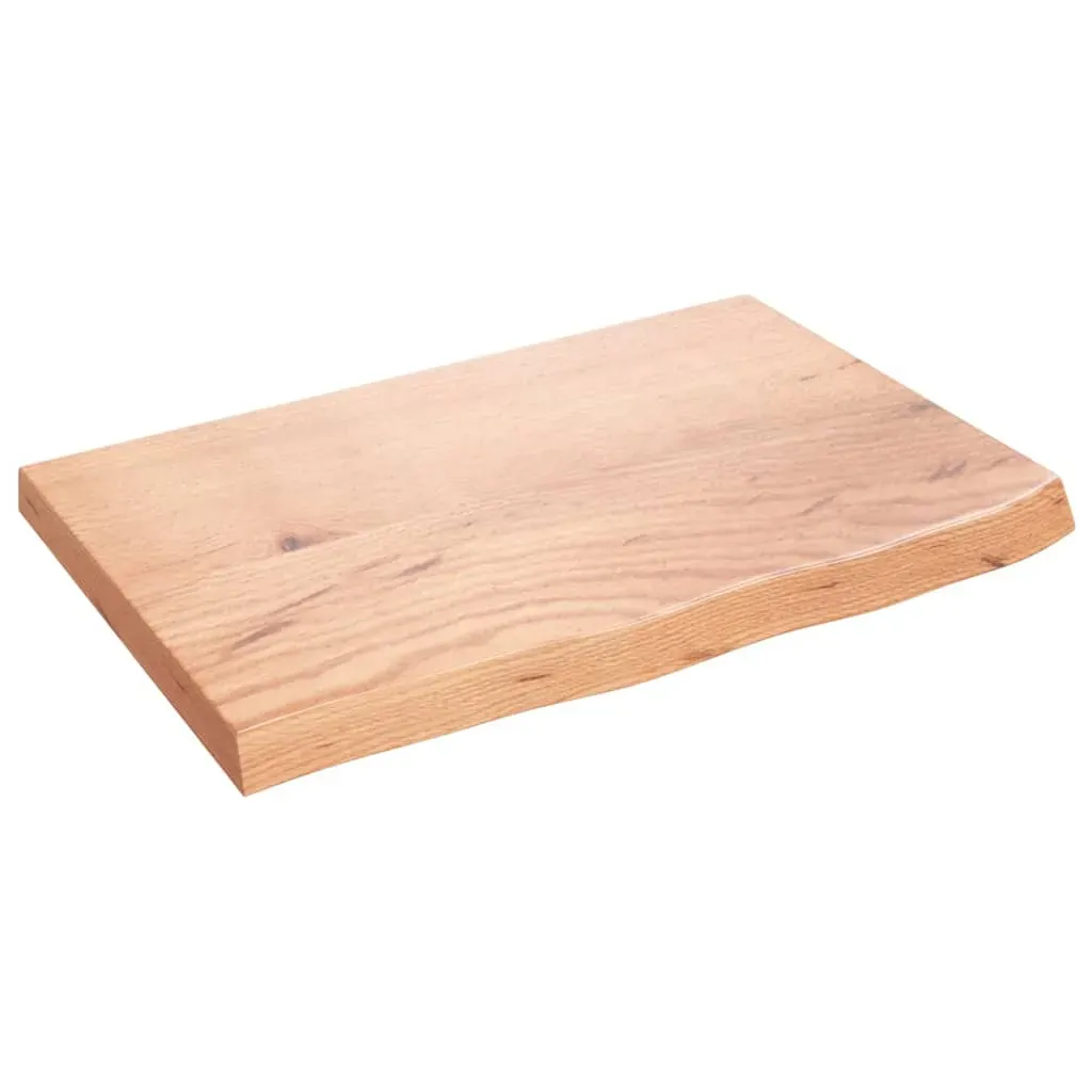 Bathroom Countertop Light Brown 60x40x4 cm Treated Solid Wood Price