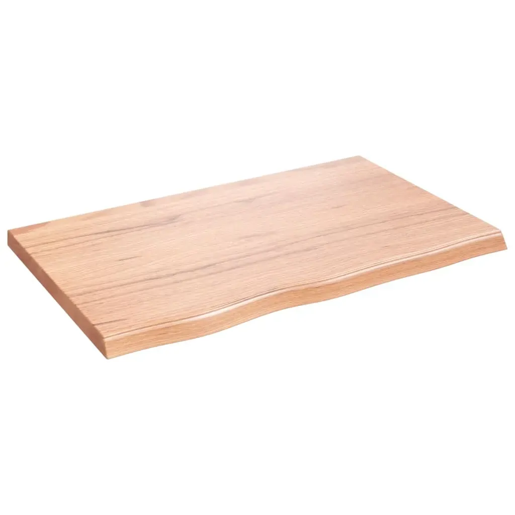 Bathroom Countertop Light Brown 80x50x4 cm Treated Solid Wood Price