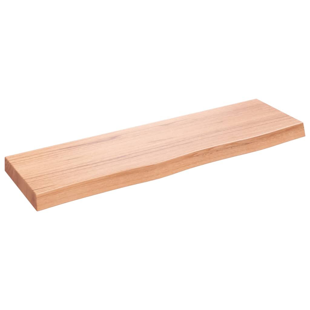 Bathroom Countertop Light Brown 100x30x6 cm Treated Solid Wood Price