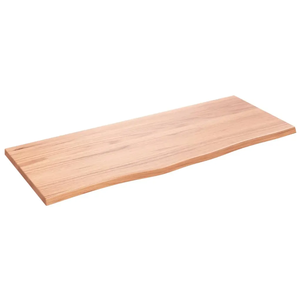 Bathroom Countertop Light Brown 100x40x2 cm Treated Solid Wood Price