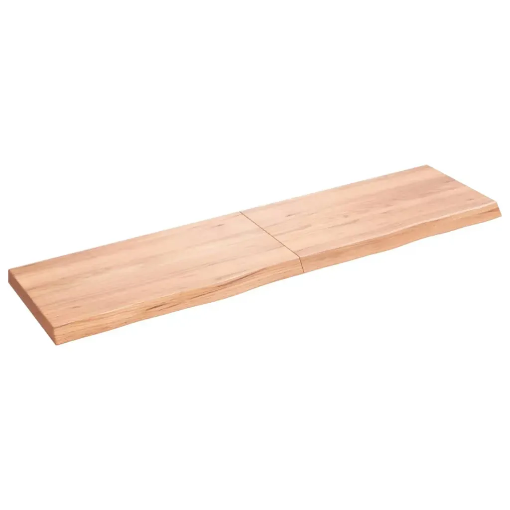 Bathroom Countertop Light Brown 120x30x4 cm Treated Solid Wood Price