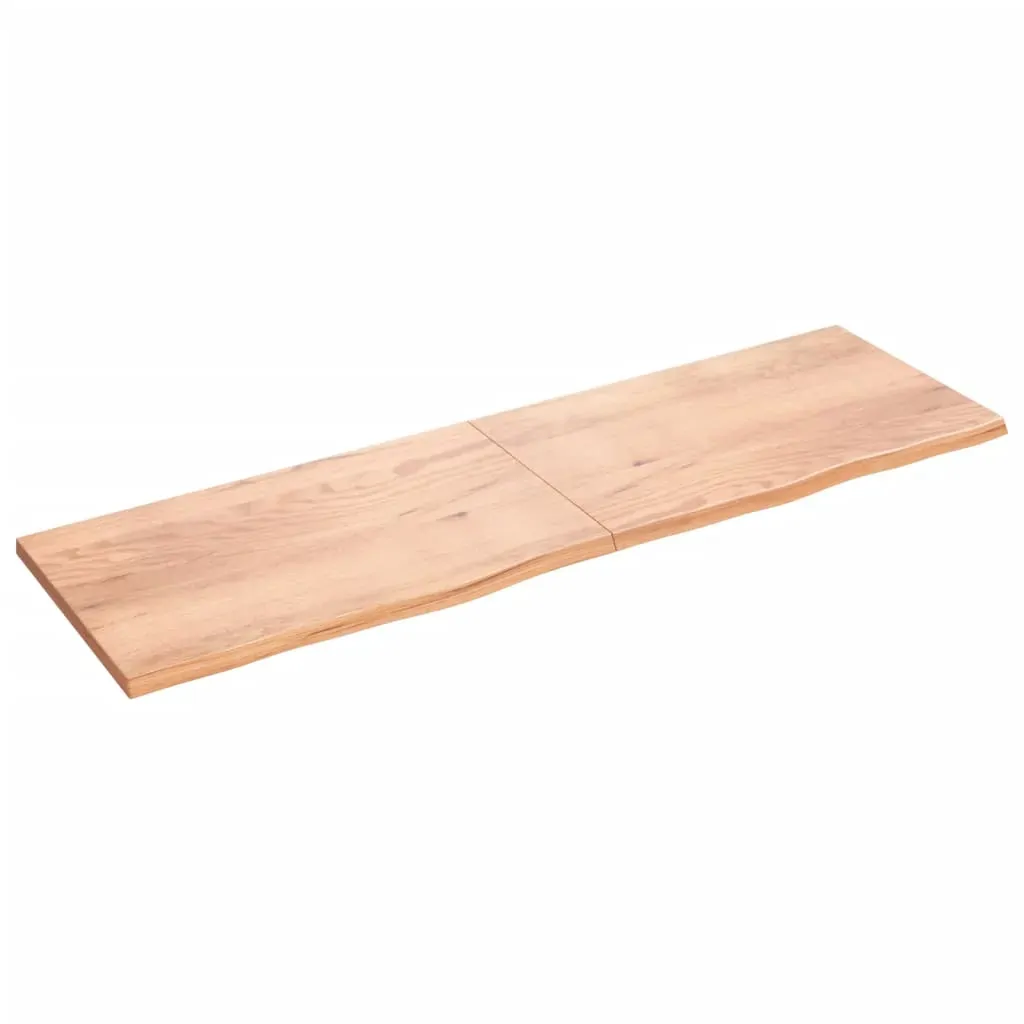 Bathroom Countertop Light Brown 200x60x4 cm Treated Solid Wood Price