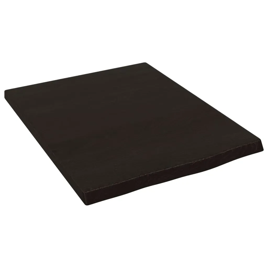 Bathroom Countertop Dark Brown 40x50x2 cm Treated Solid Wood Price