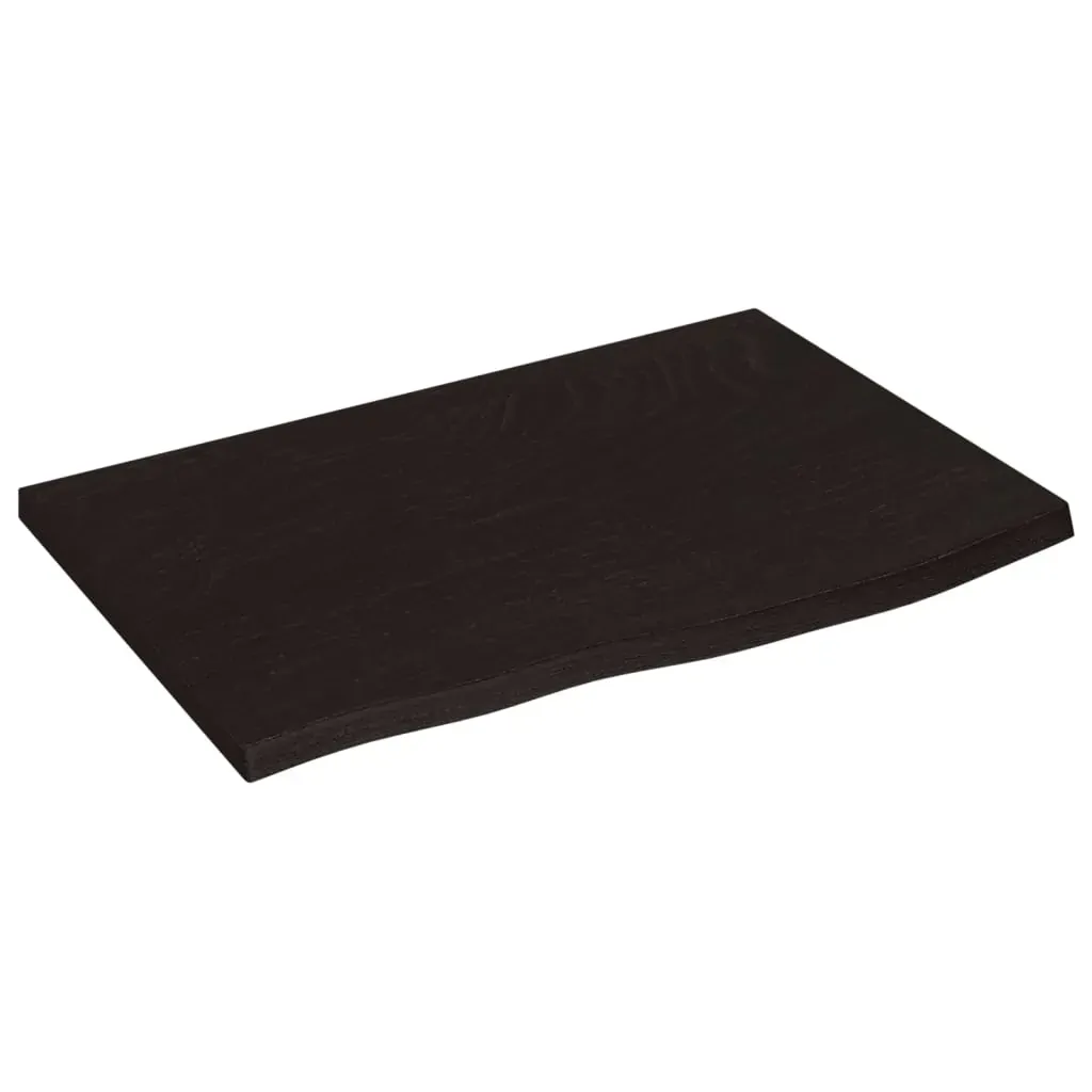 Bathroom Countertop Dark Brown 60x40x4 cm Treated Solid Wood Price