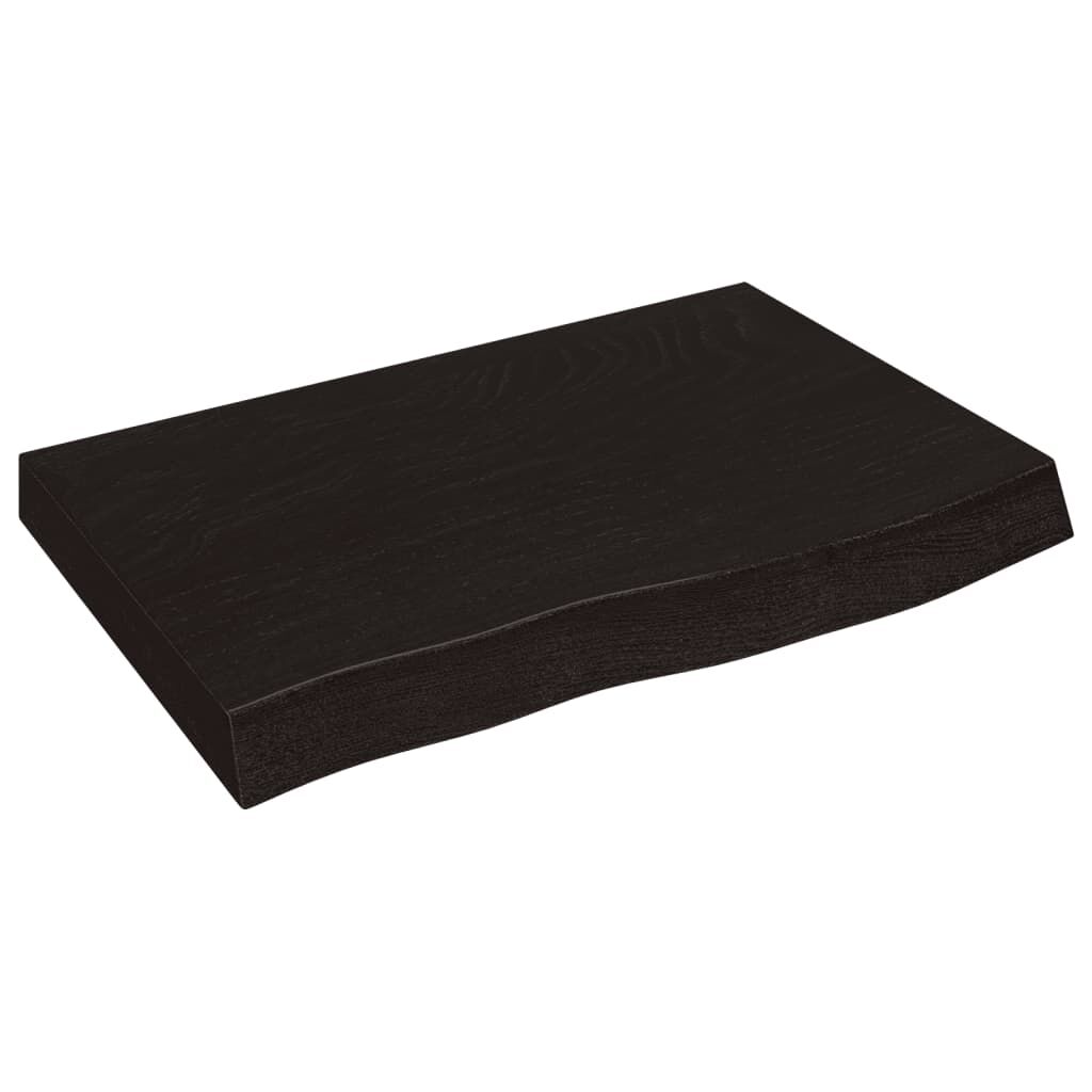 Bathroom Countertop Dark Brown 60x50x4 cm Treated Solid Wood Price