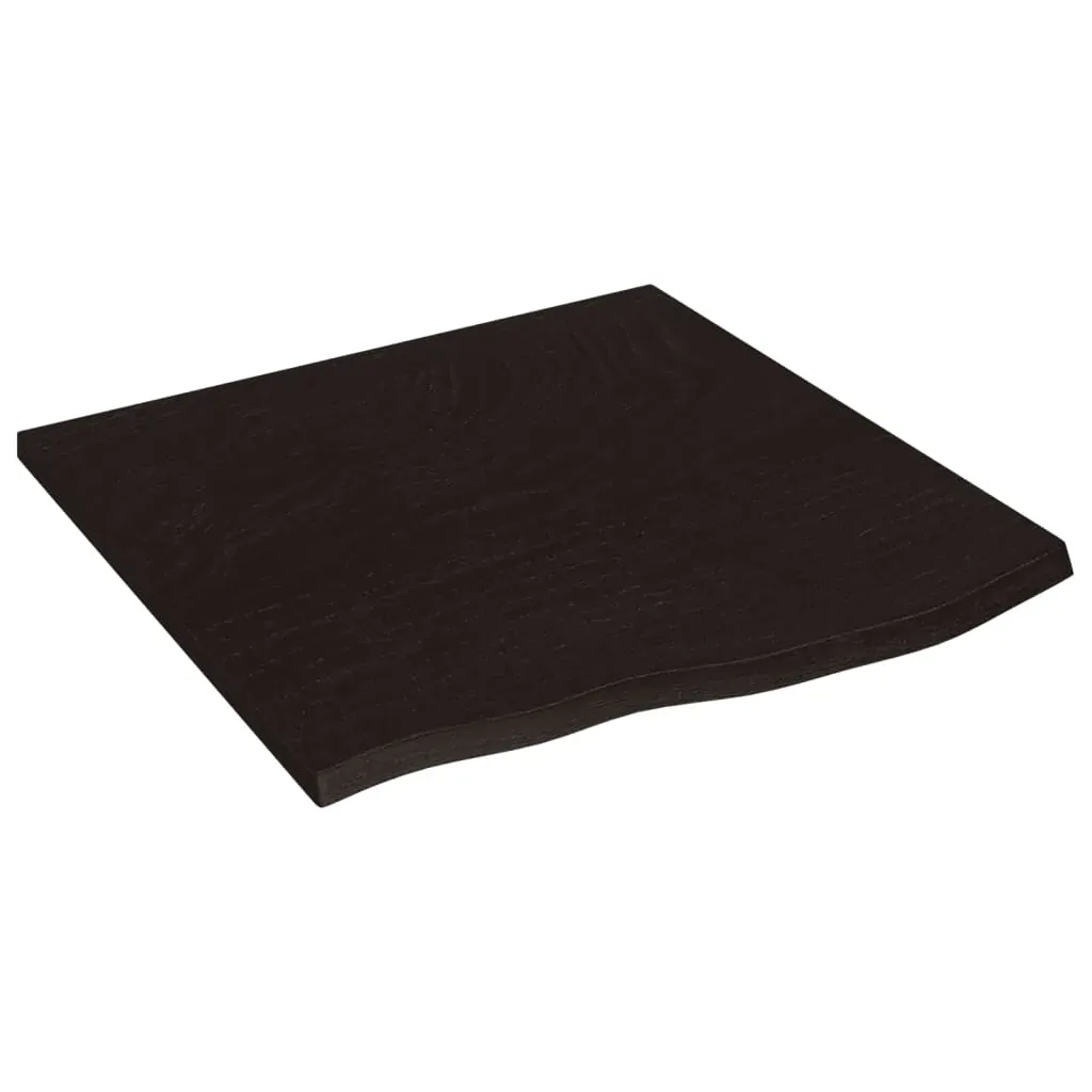 Bathroom Countertop Dark Brown 60x60x2 cm Treated Solid Wood Price