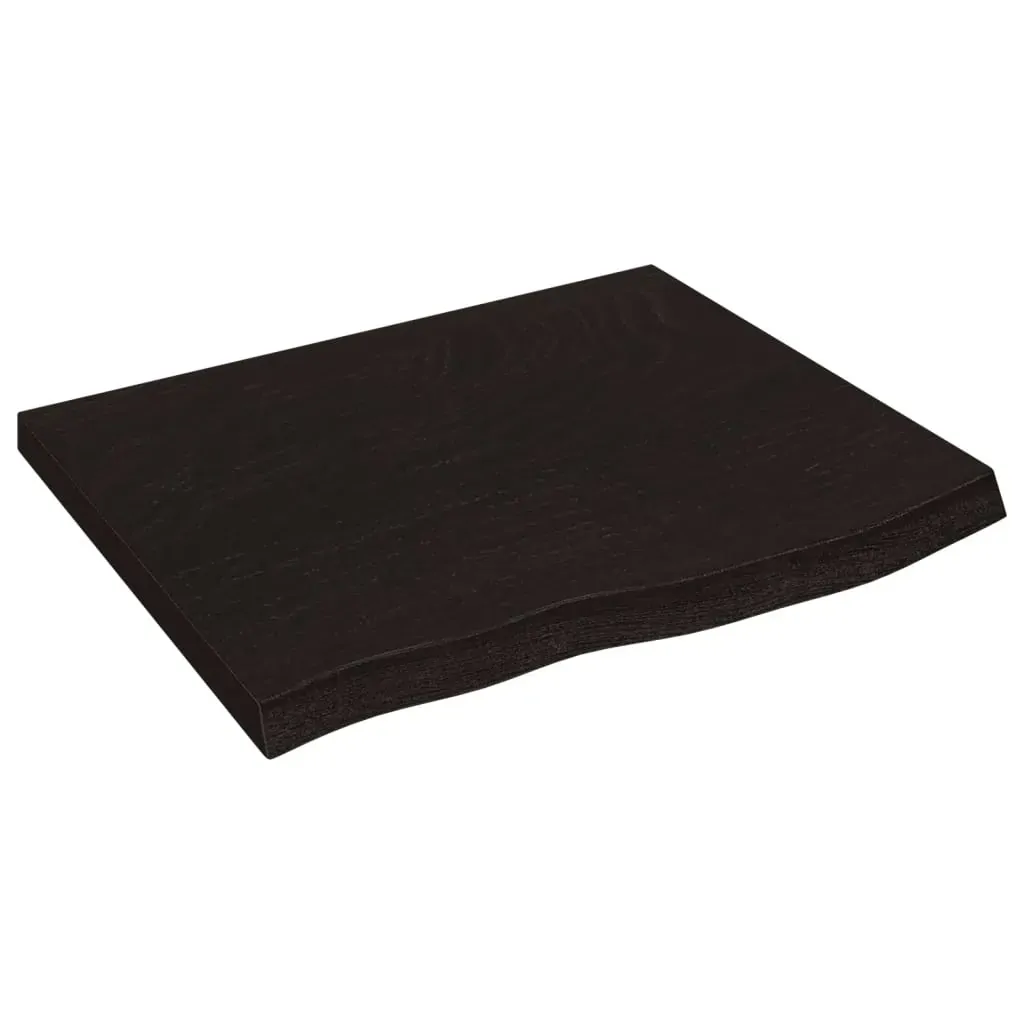 Bathroom Countertop Dark Brown 60x60x4 cm Treated Solid Wood Price