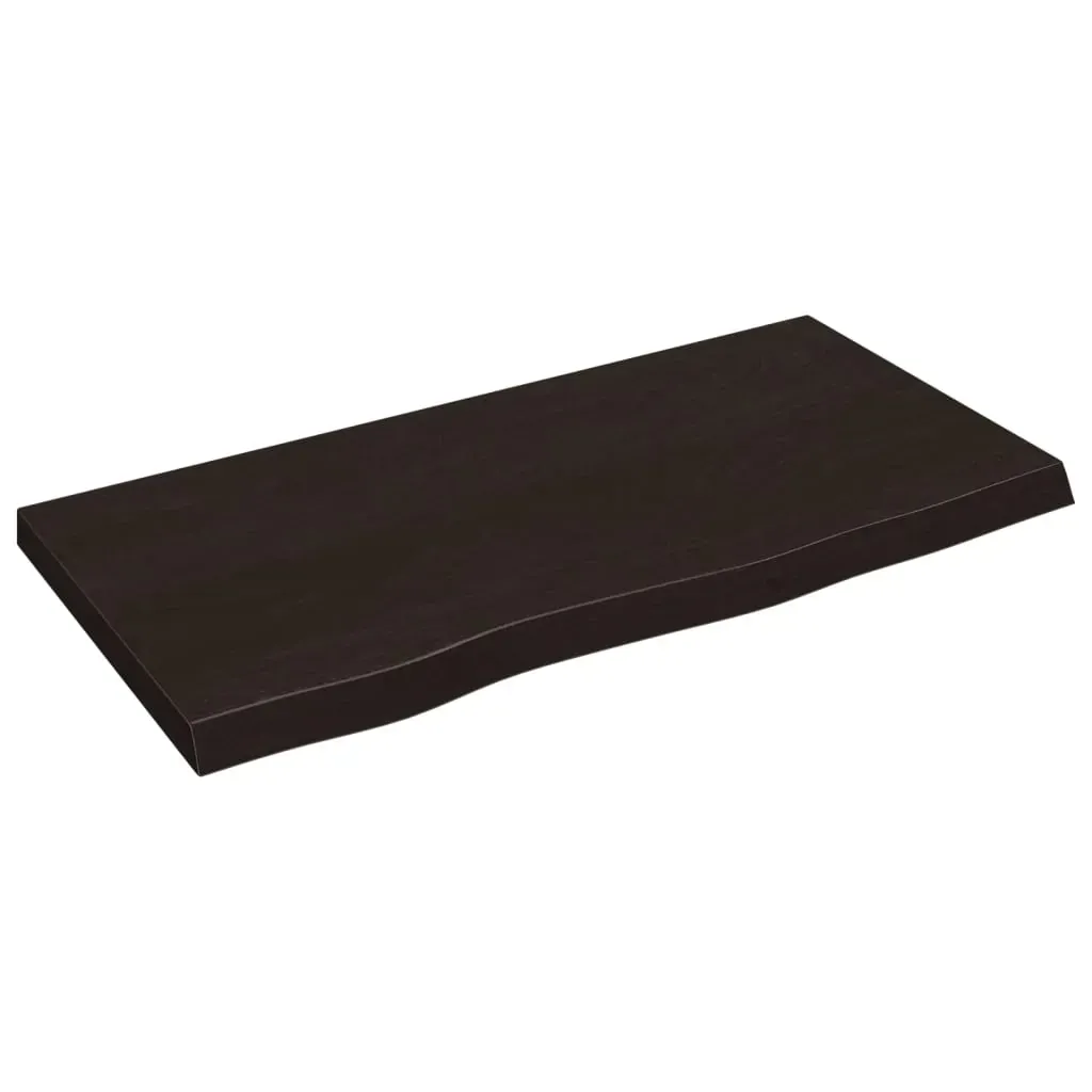 Bathroom Countertop Dark Brown 80x40x4 cm Treated Solid Wood Price