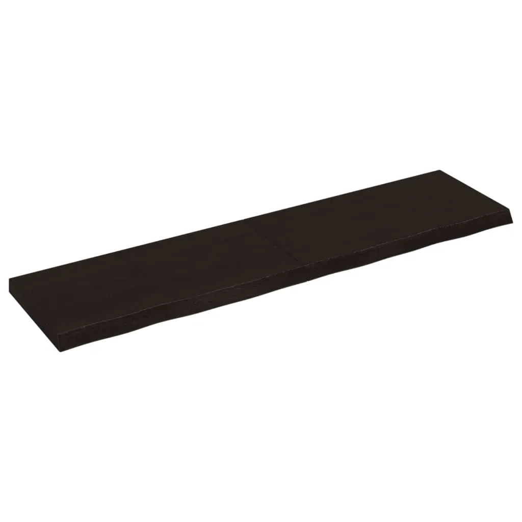 Bathroom Countertop Dark Brown 120x30x4 cm Treated Solid Wood Price