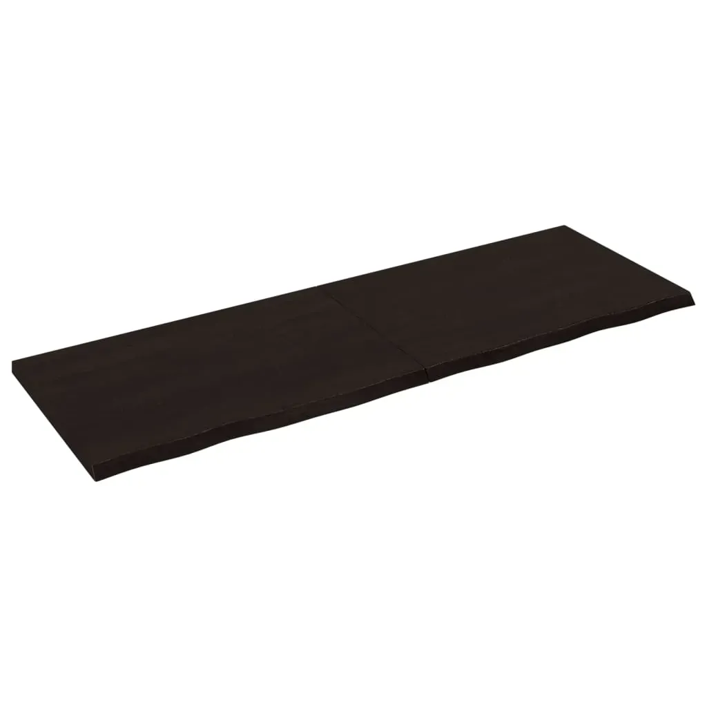 Bathroom Countertop Dark Brown 180x60x4 cm Treated Solid Wood Price