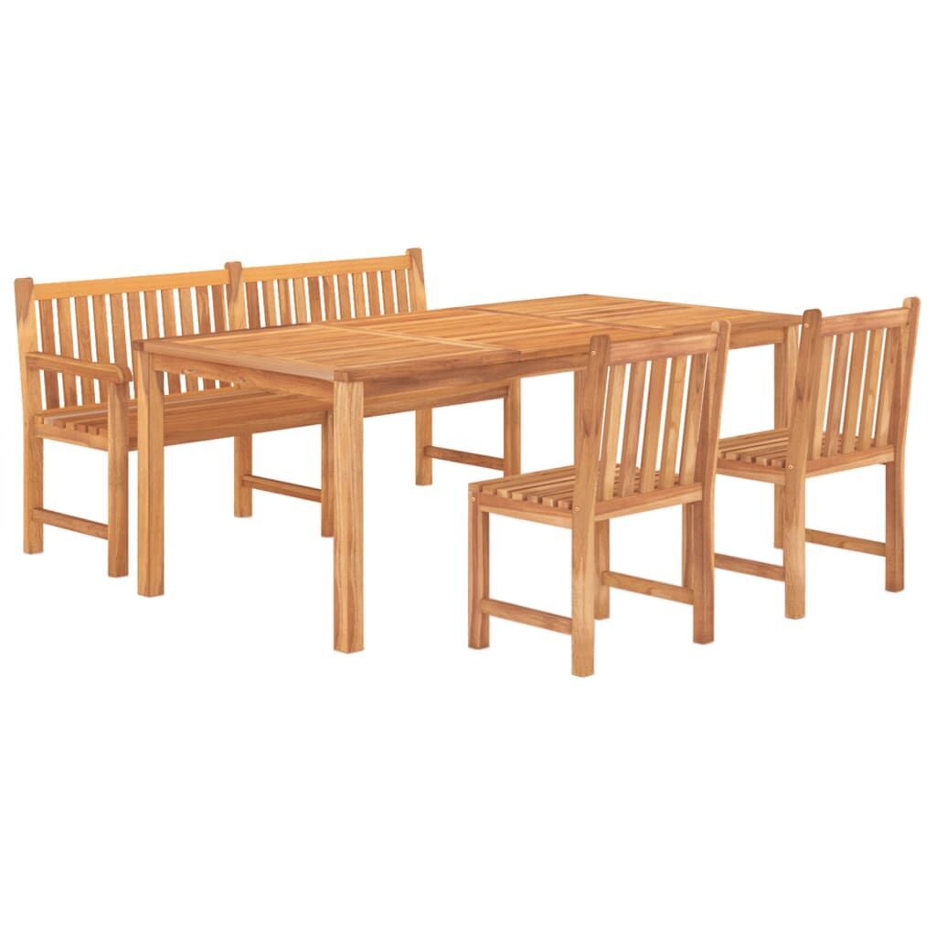 4 Piece Garden Dining Set Solid Wood Teak Price