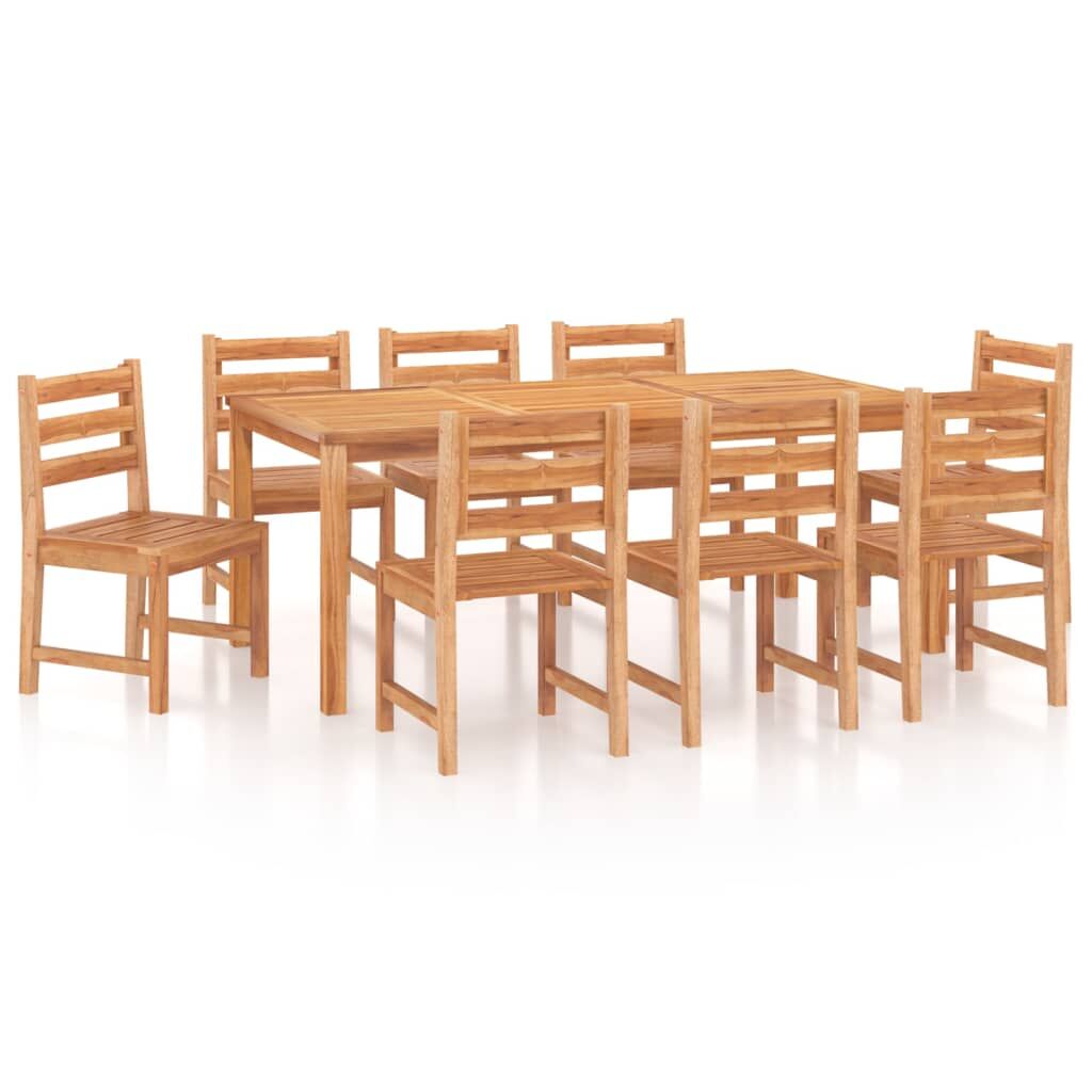 9 Piece Garden Dining Set Solid Wood Teak Price