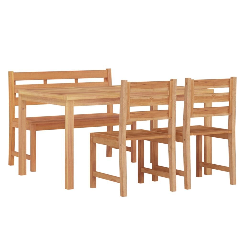 4 Piece Garden Dining Set Solid Wood Teak Price