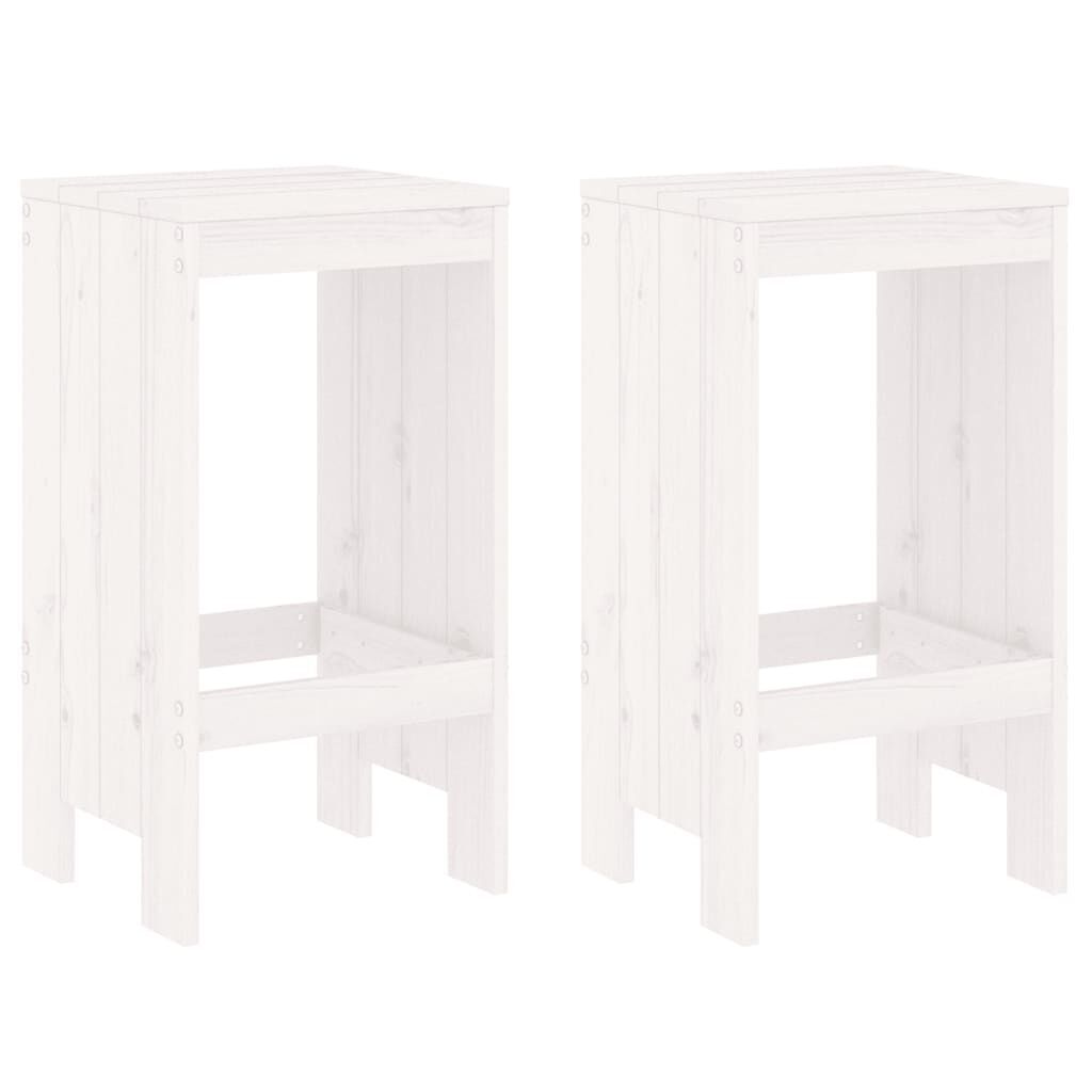 3 Piece Garden Bar Set White Solid Wood Pine Price