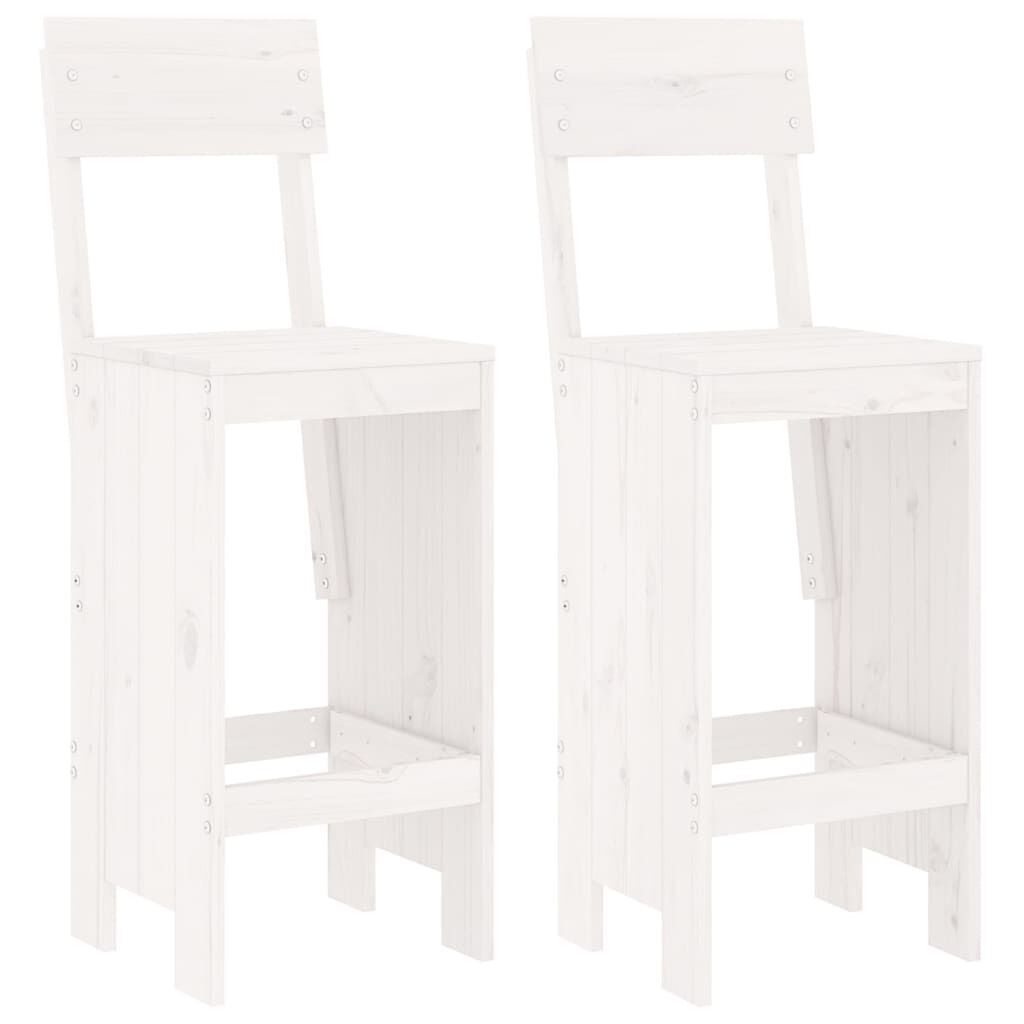 3 Piece Garden Bar Set White Solid Wood Pine Price