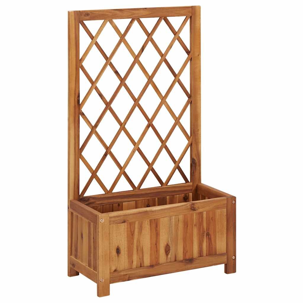 Garden Raised Bed with Trellis Solid Acacia Wood Price
