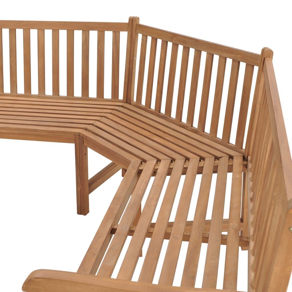 Garden Corner Bench 185x185x90 cm Solid Teak Wood Price