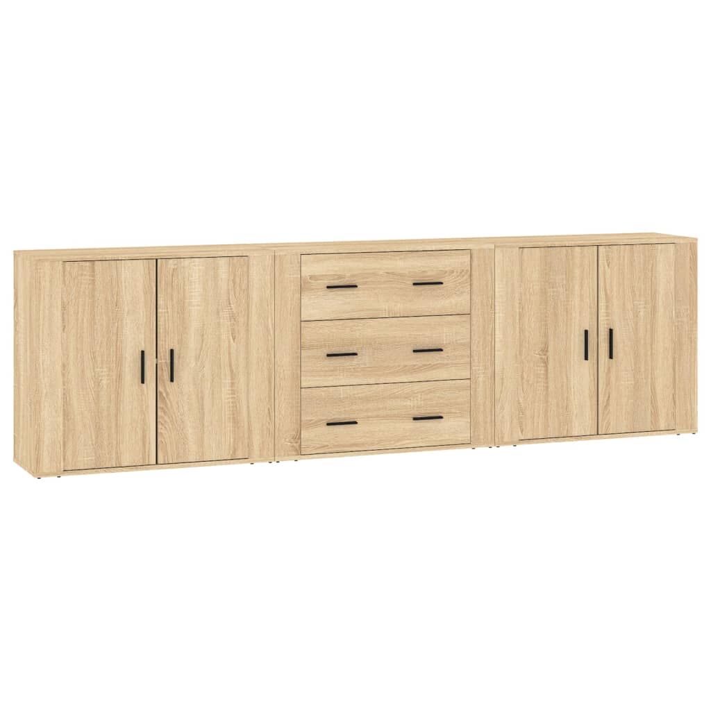 Sideboards 3 pcs Sonoma Oak Engineered Wood Price