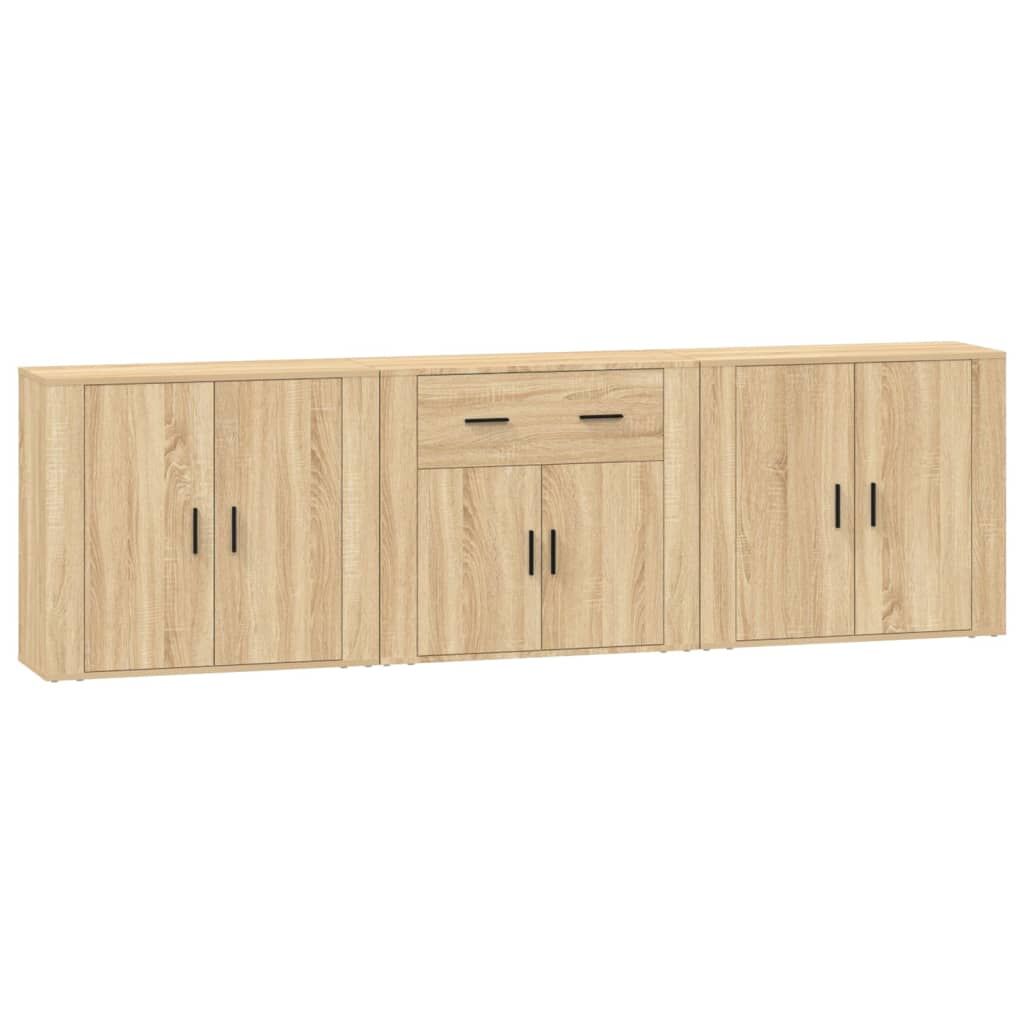 Sideboards 3 pcs Sonoma Oak Engineered Wood Price
