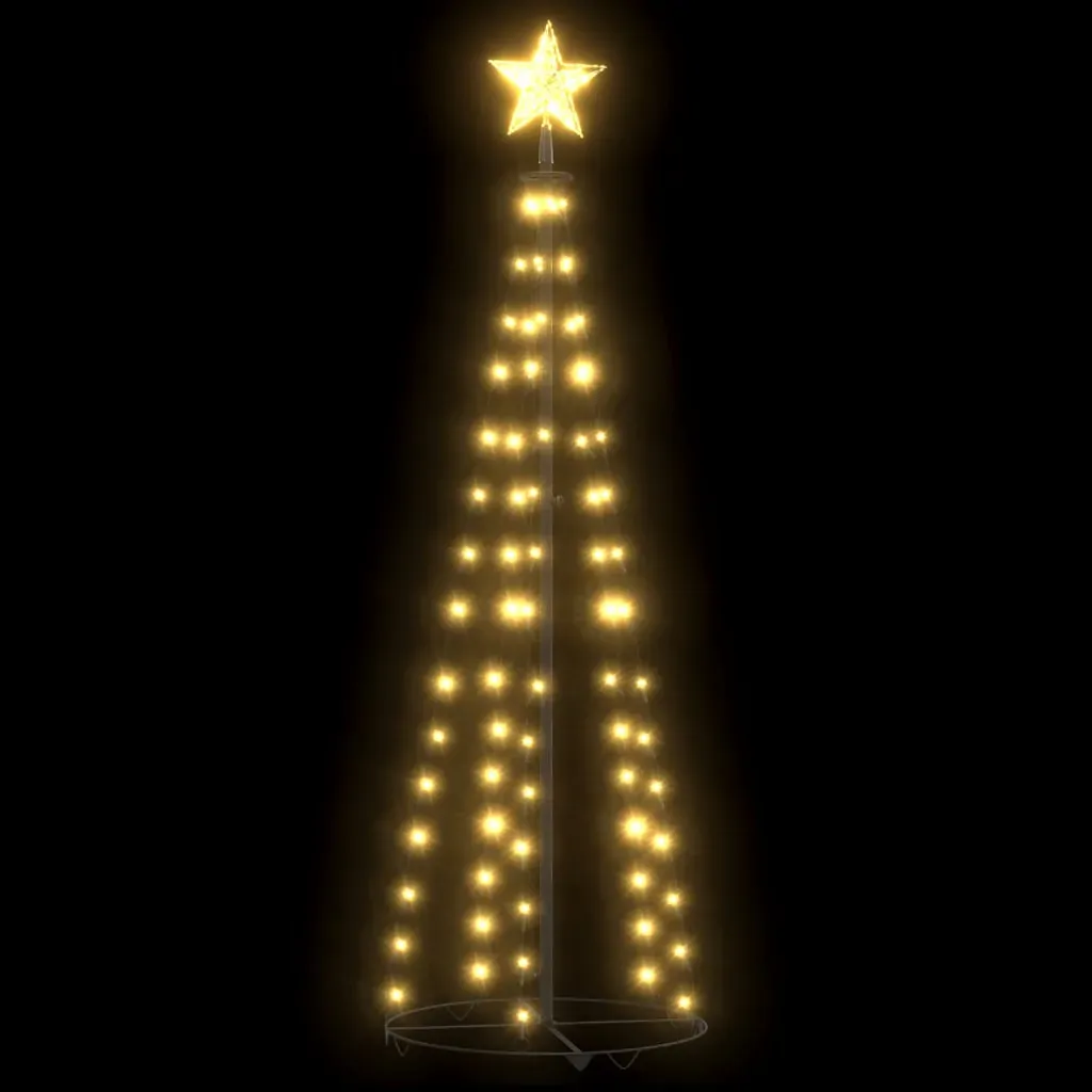 Christmas Cone Tree Warm White 84 LEDs Decoration 50x150 cm Price