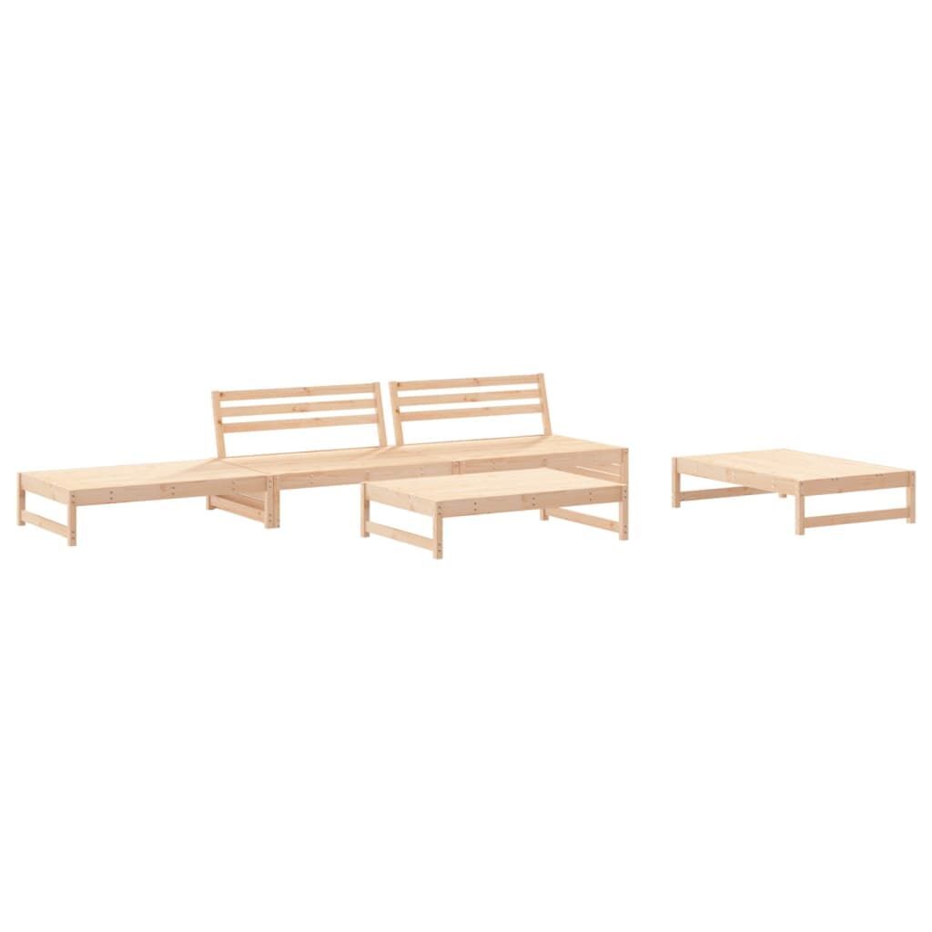 5 Piece Garden Lounge Set with Cushions Solid Wood Price
