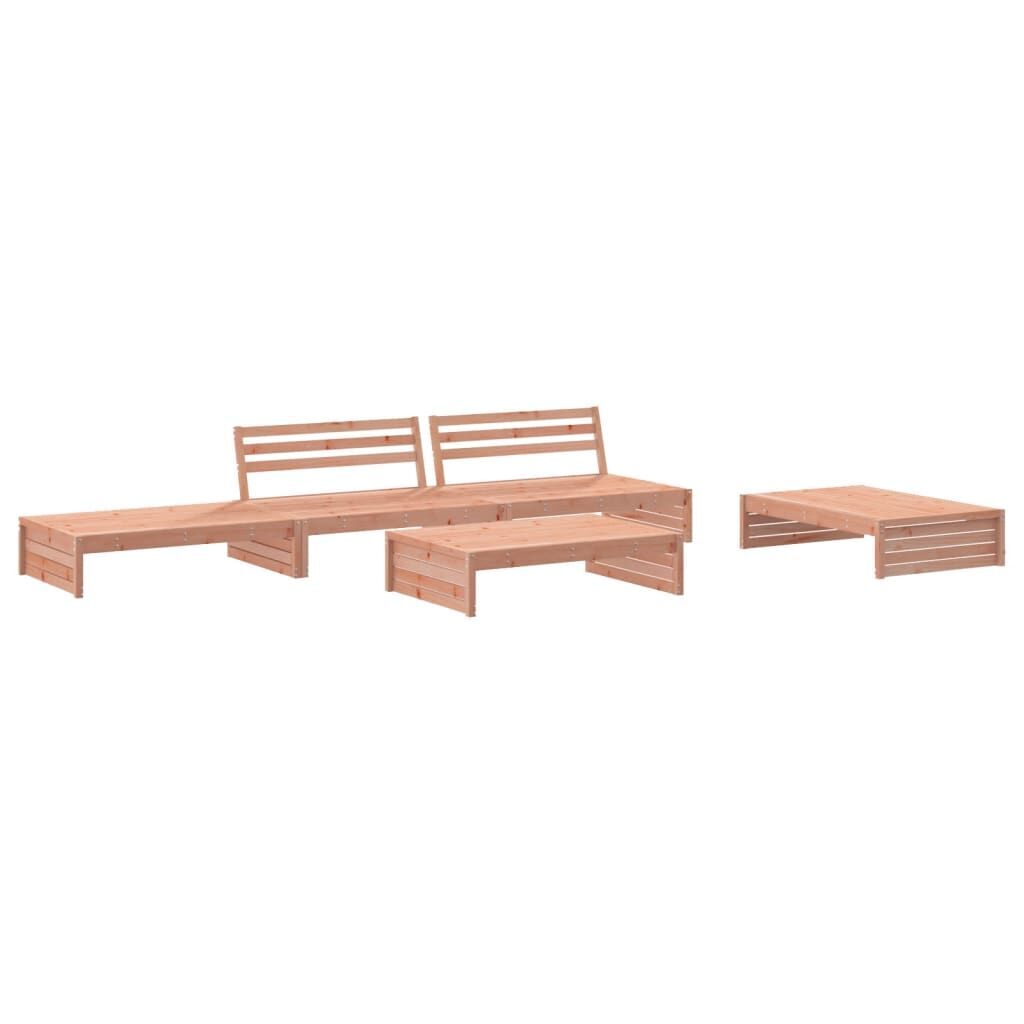 5 Piece Garden Lounge Set with Cushions Solid Wood Douglas Price