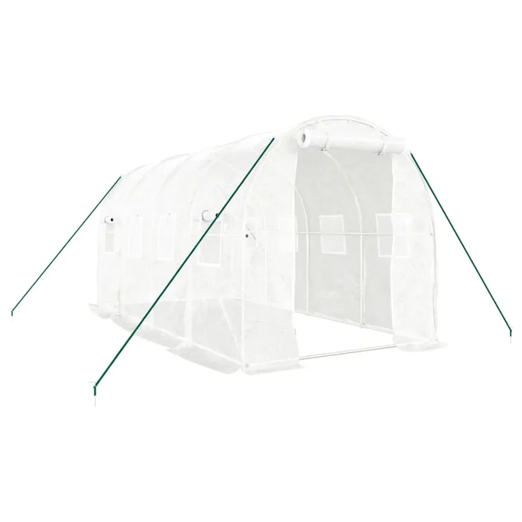 Greenhouse with Steel Frame White 8 m² 4x2x2 m Price
