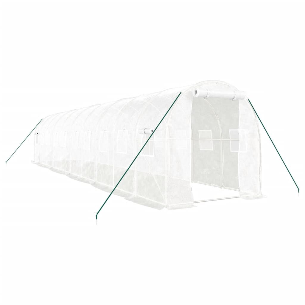 Greenhouse with Steel Frame White 20 m² 10x2x2 m Price