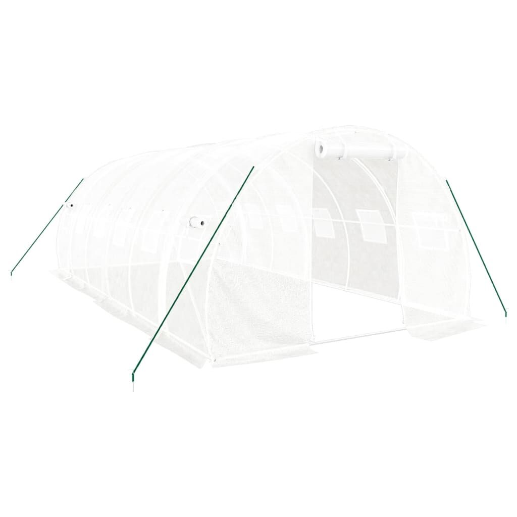 Greenhouse with Steel Frame White 18 m² 6x3x2 m Price