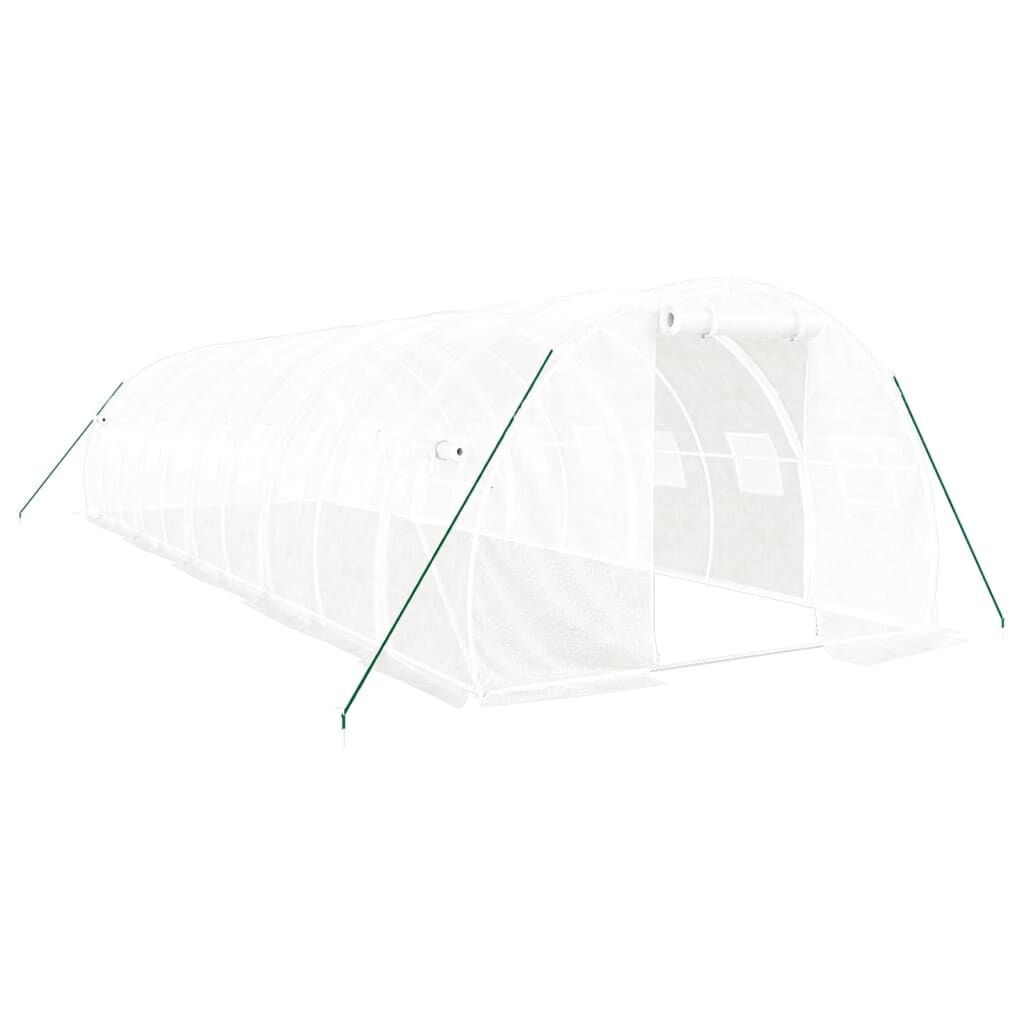 Greenhouse with Steel Frame White 30 m² 10x3x2 m Price