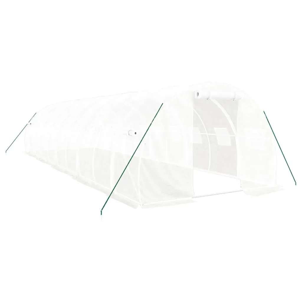 Greenhouse with Steel Frame White 30 m² 10x3x2 m Price