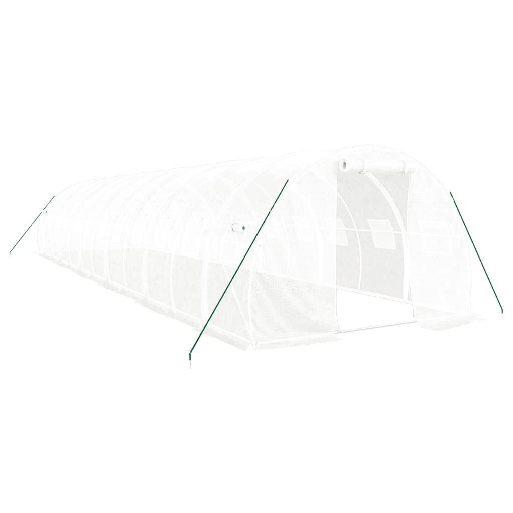Greenhouse with Steel Frame White 36 m² 12x3x2 m Price