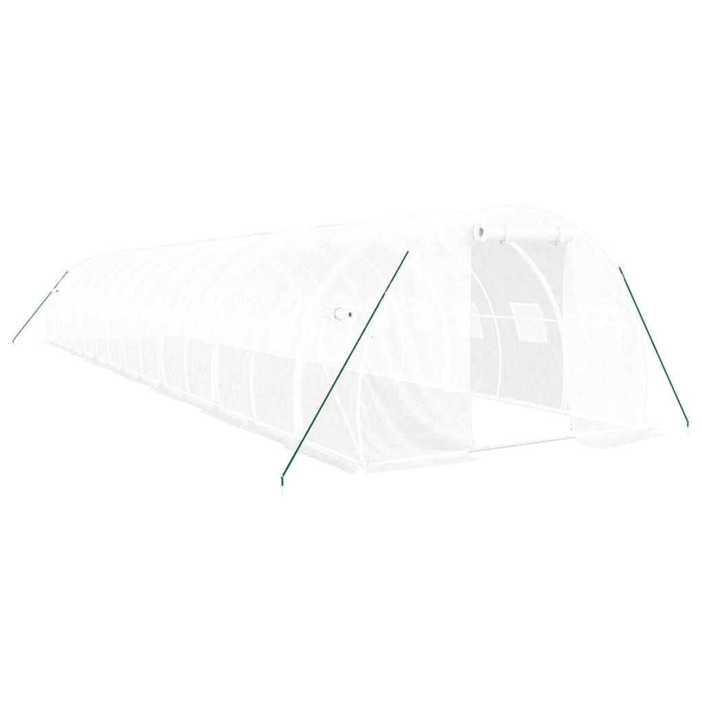 Greenhouse with Steel Frame White 42 m² 14x3x2 m Price