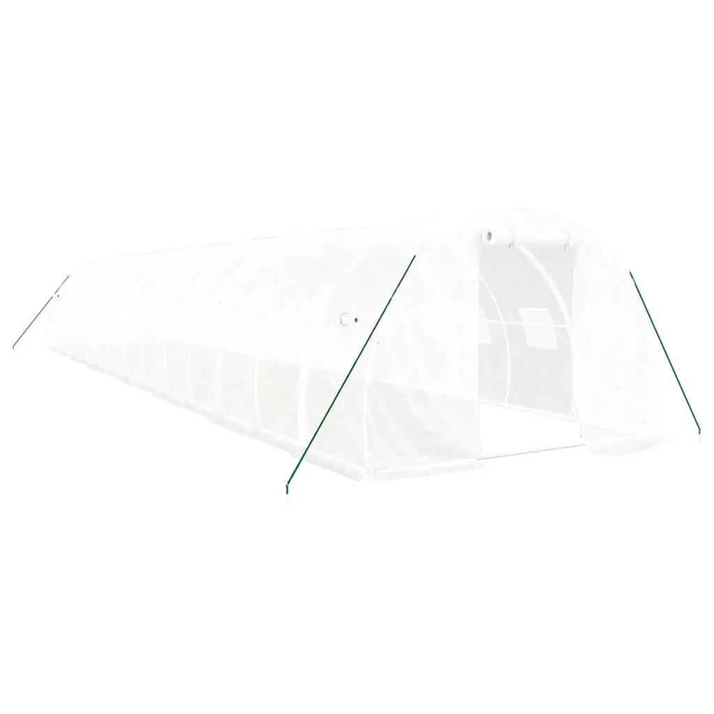 Greenhouse with Steel Frame White 42 m² 14x3x2 m Price
