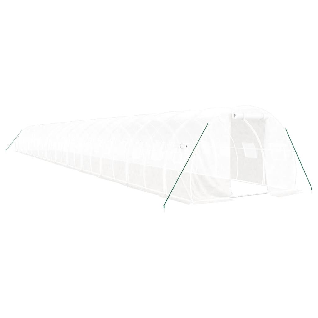 Greenhouse with Steel Frame White 72 m² 24x3x2 m Price