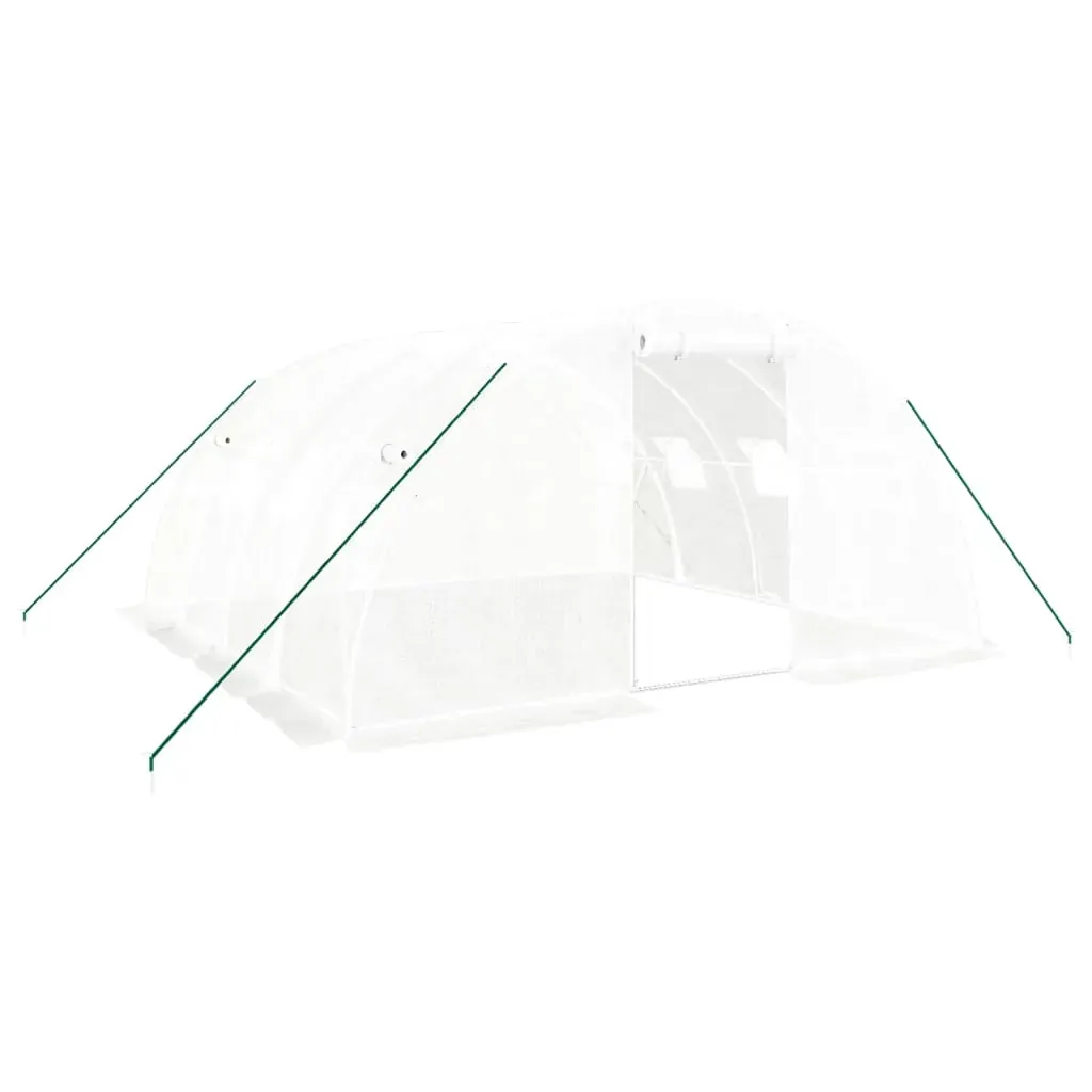 Greenhouse with Steel Frame White 16 m² 4x4x2 m Price