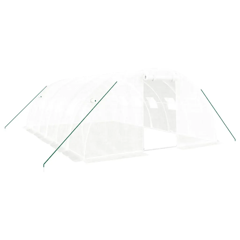 Greenhouse with Steel Frame White 24 m² 6x4x2 m Price