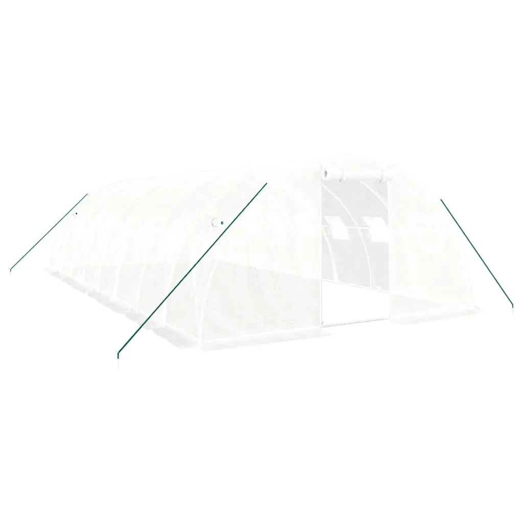 Greenhouse with Steel Frame White 32 m² 8x4x2 m Price