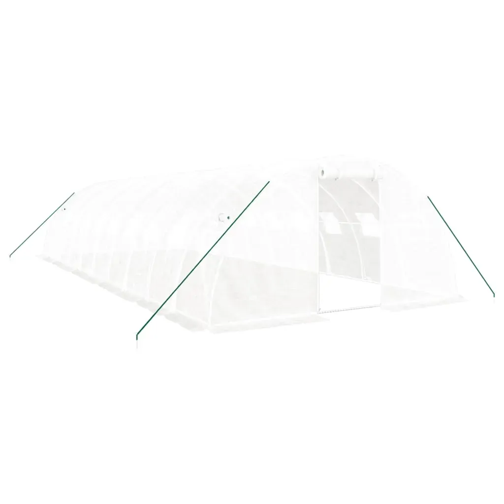 Greenhouse with Steel Frame White 40 m² 10x4x2 m Price