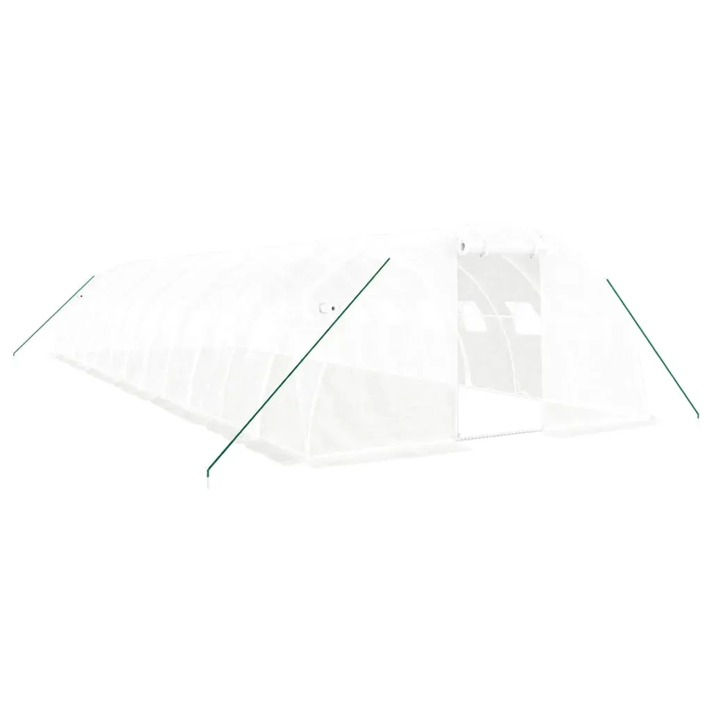 Greenhouse with Steel Frame White 48 m² 12x4x2 m Price