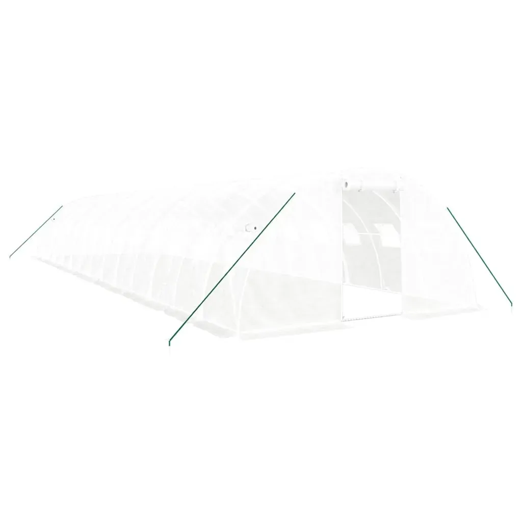 Greenhouse with Steel Frame White 56 m² 14x4x2 m Price