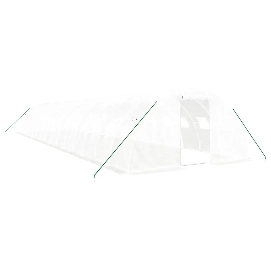 Greenhouse with Steel Frame White 64 m² 16x4x2 m Price