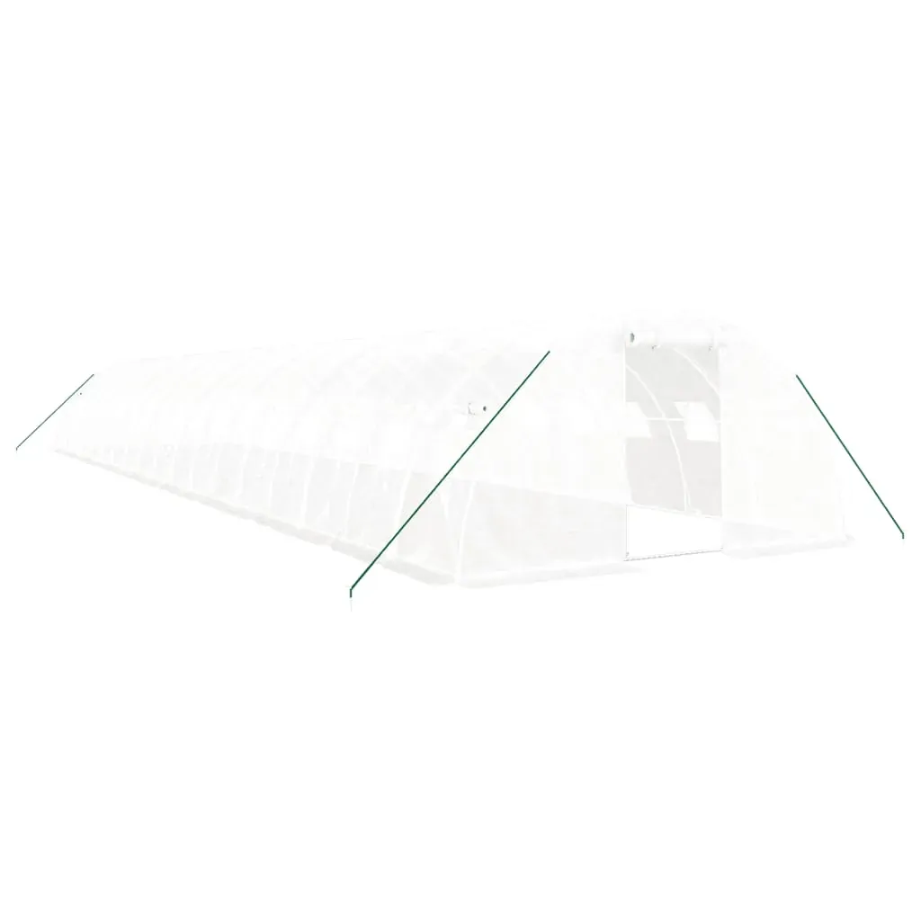 Greenhouse with Steel Frame White 72 m² 18x4x2 m Price