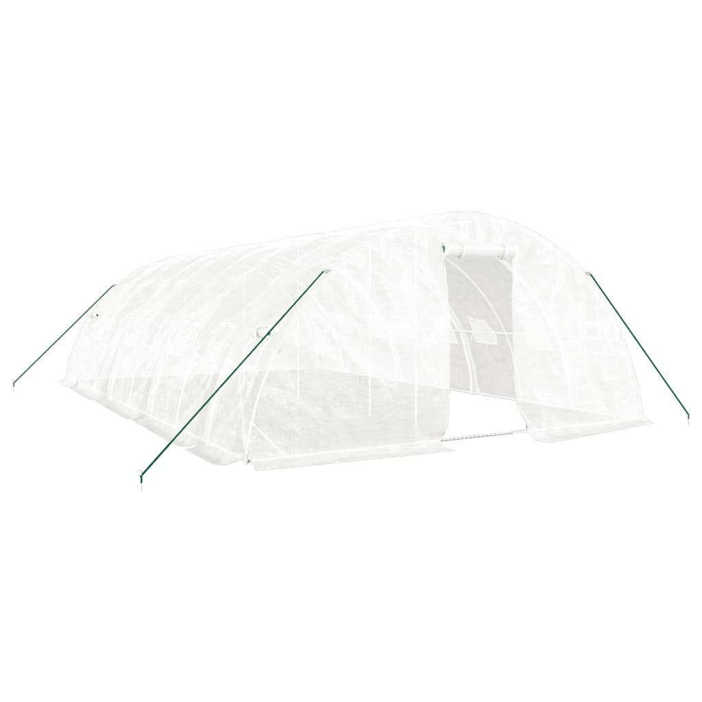Greenhouse with Steel Frame White 40 m² 8x5x2.3 m Price