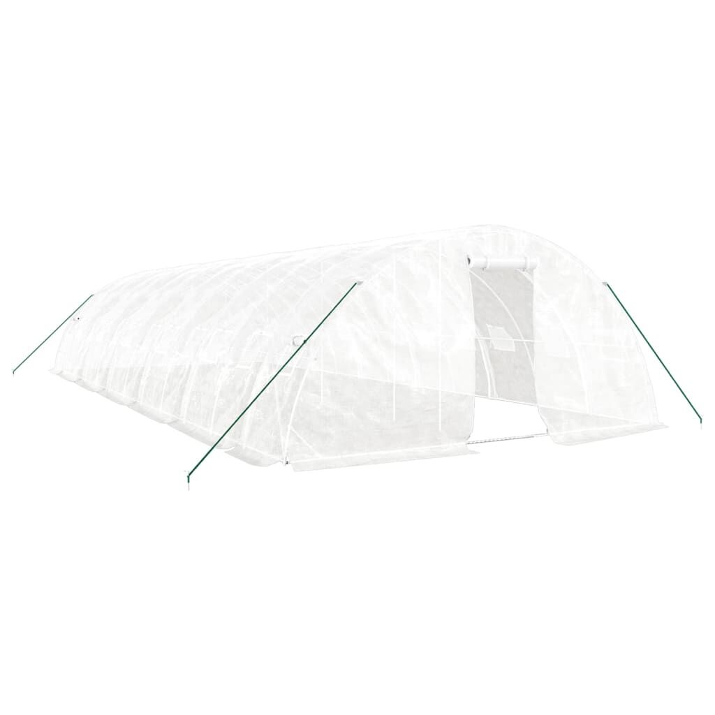 Greenhouse with Steel Frame White 60 m² 12x5x2.3 m Price