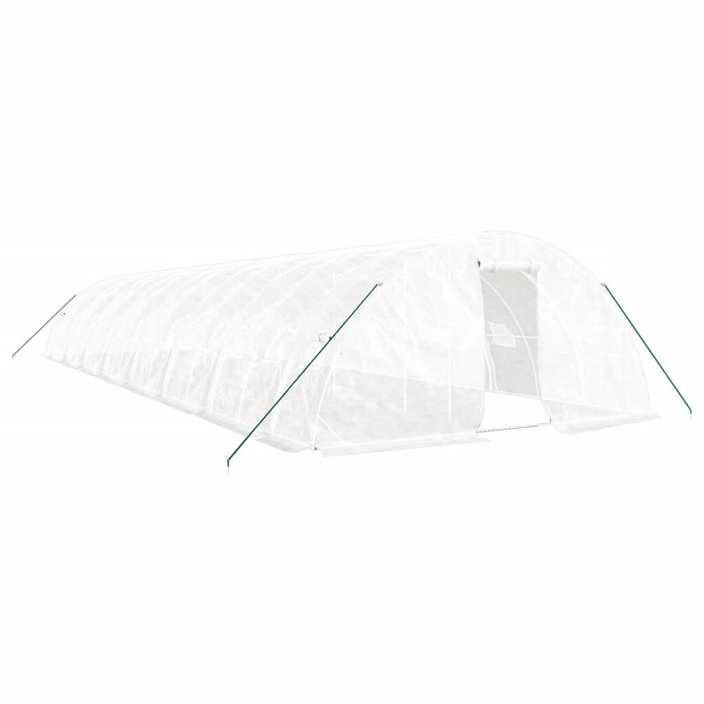 Greenhouse with Steel Frame White 80 m² 16x5x2.3 m Price