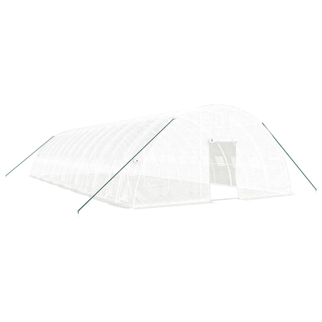 Greenhouse with Steel Frame White 84 m² 14x6x2.85 m Price