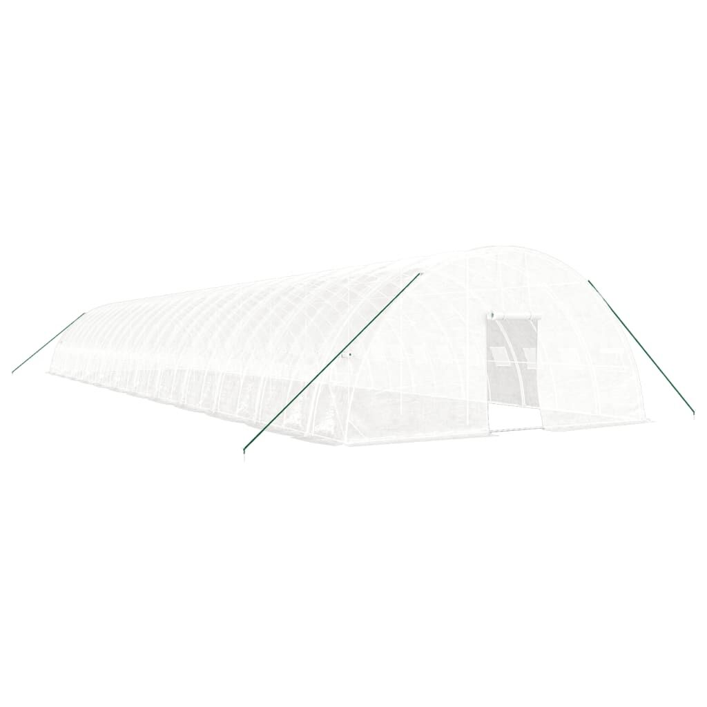 Greenhouse with Steel Frame White 144 m² 24x6x2.85 m Price