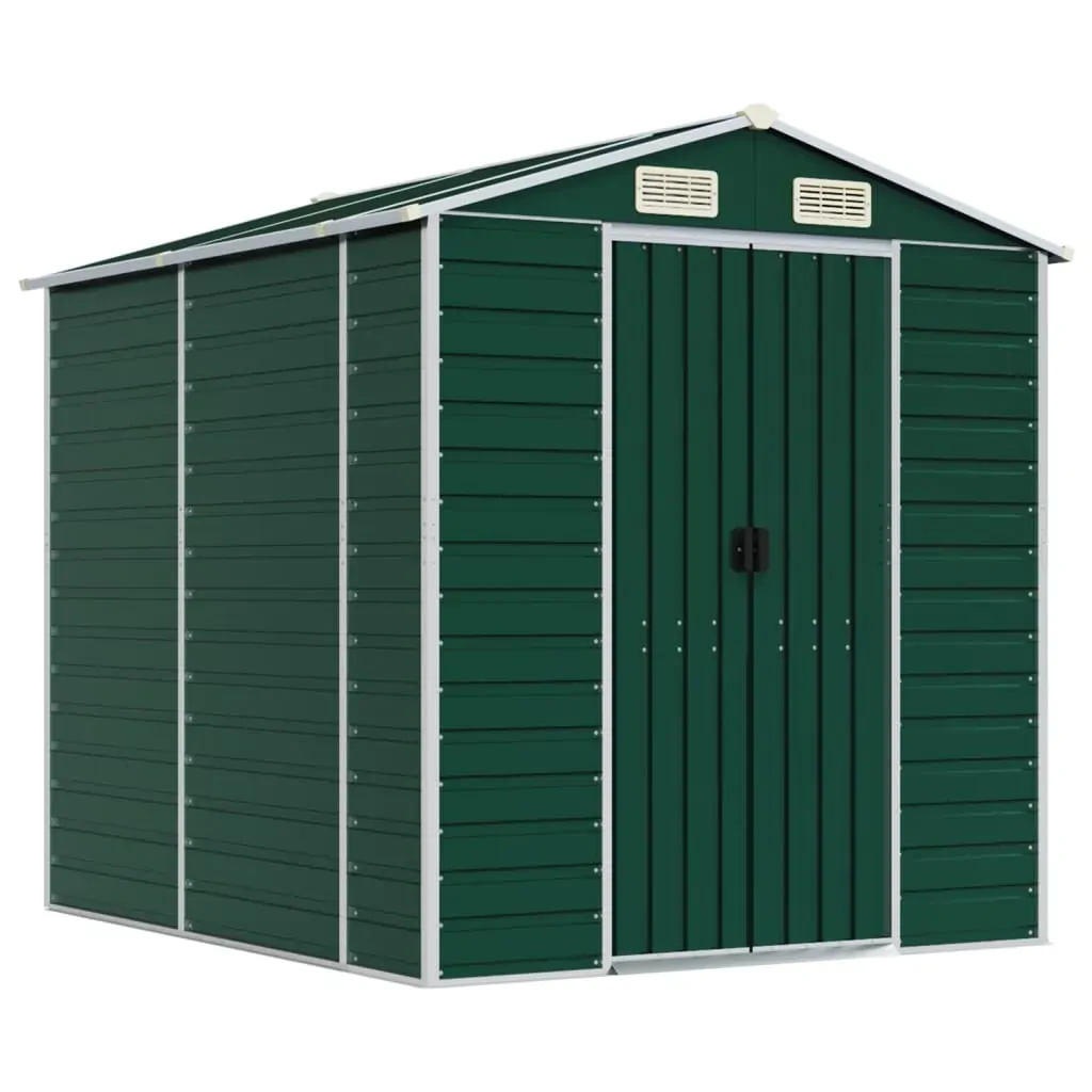 Garden Shed Green 191x215x198 cm Galvanised Steel Price